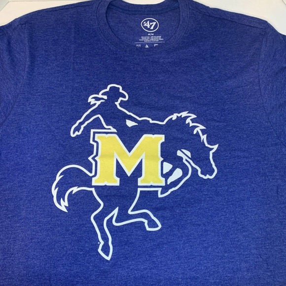 McNeese State University Cowboys 47 Brand T Shirt Size Medium M Blue - Picture 1 of 5